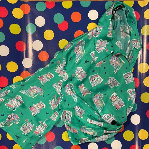 Zara Cropped Tie Front Top Size Medium - Picture 3 of 4